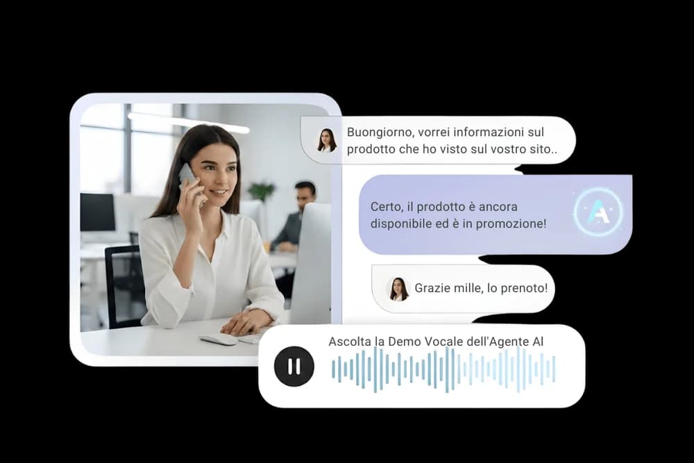 Esempio di chiamata con agente AI che fornisce informazioni