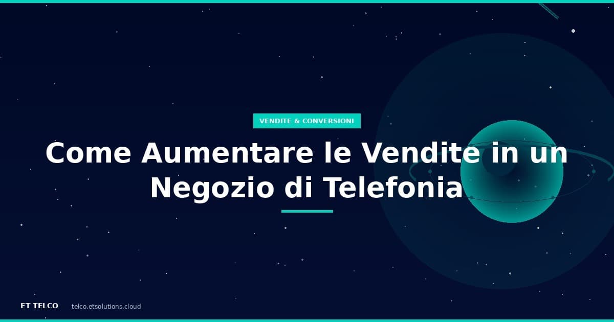Strategie per aumentare le vendite in un negozio di telefonia con metodo strutturato
