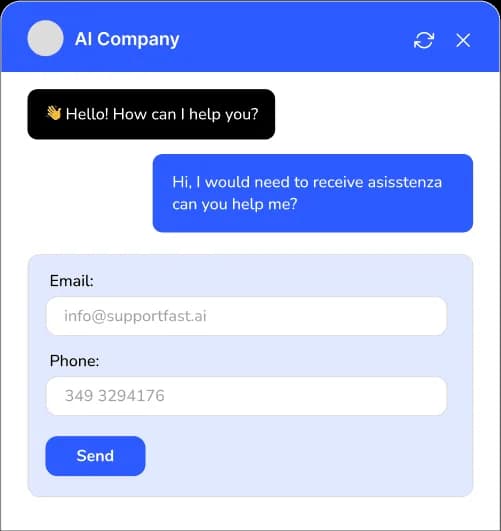 Esempio conversazione chatbot