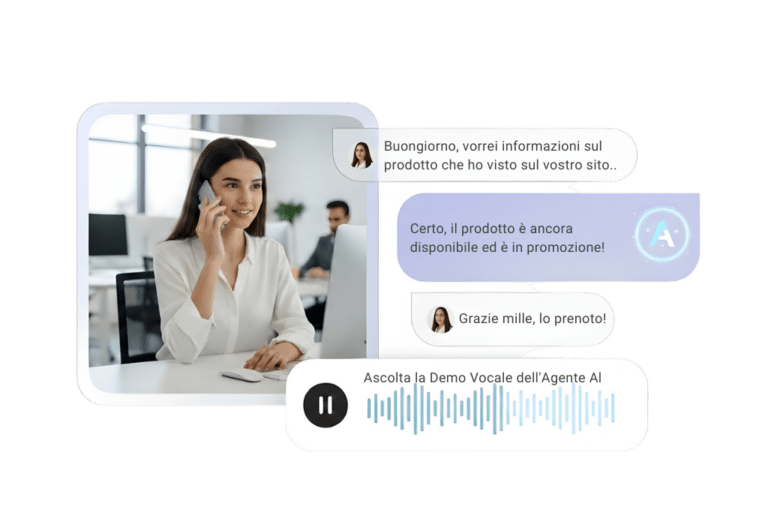 Esempio di chiamata con agente AI che fornisce informazioni